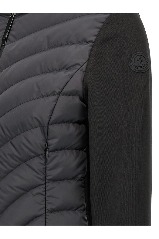 Худі з капюшоном MONCLER 'Zip Up' чорне K10938G00020809KZ999 Худі з капюшоном MONCLER 'Zip Up' чорне K10938G00020809KZ999