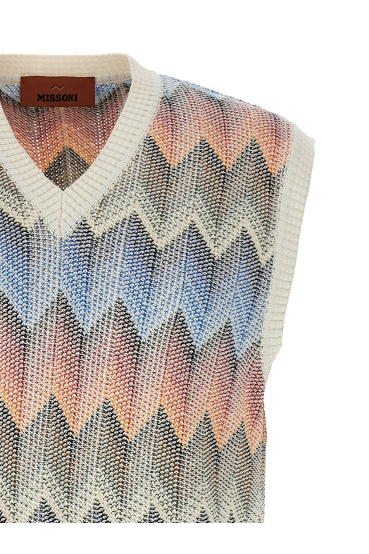Жилет з шевроном Різнокольоровий MISSONI US25SN0FBC0050SM9KF Жилет з шевроном Різнокольоровий MISSONI US25SN0FBC0050SM9KF