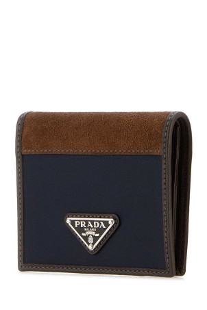Two-tone fabric and suede wallet PRADA (2MO004384) Two-tone fabric and suede wallet PRADA (2MO004384)