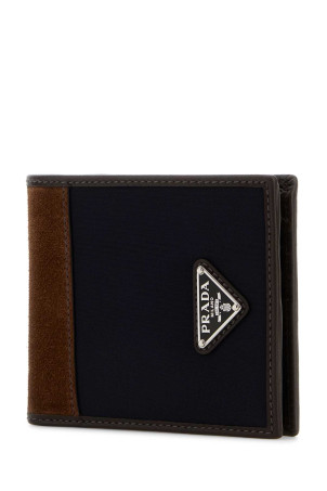 Two-tone fabric and suede wallet PRADA (2MO513384) Two-tone fabric and suede wallet PRADA (2MO513384)