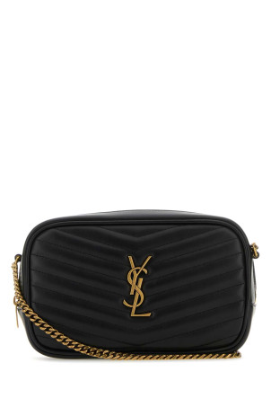 Black leather mini Lou crossbody bag Black SAINT LAURENT (748849DV702)