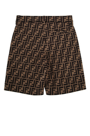 BERMUDA MAS JERSEY LOGO FF Brown FENDI KIDS (JMF315A6A6) BERMUDA MAS JERSEY LOGO FF Brown FENDI KIDS (JMF315A6A6)