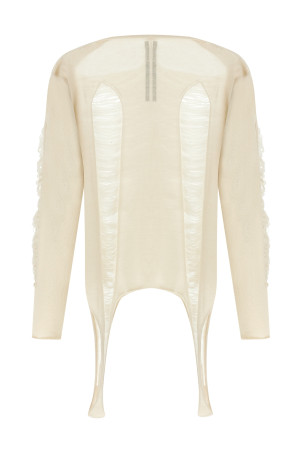 Светр RICK OWENS 'LS Top' Білий RR01E5671KGRIDM41 Светр RICK OWENS 'LS Top' Білий RR01E5671KGRIDM41