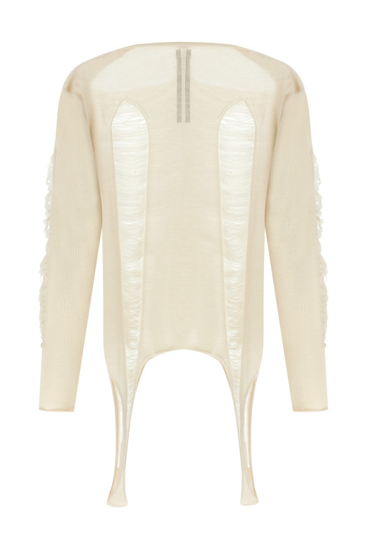 Светр RICK OWENS 'LS Top' Білий RR01E5671KGRIDM41 Светр RICK OWENS 'LS Top' Білий RR01E5671KGRIDM41