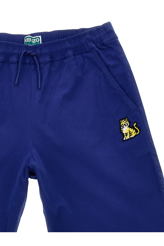 Шорты-бермуды с вышивкой Синий KENZO JUNIOR K61111BLU Шорты-бермуды с вышивкой Синий KENZO JUNIOR K61111BLU