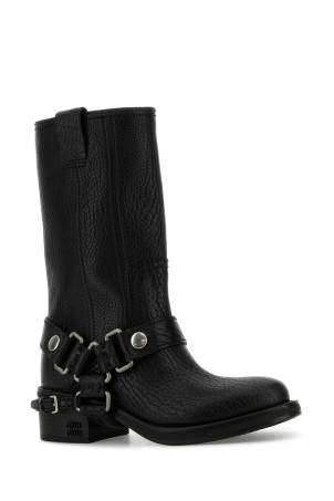 Черные кожаные ботильоны MIU MIU (5U350EF0452FLC) Черные кожаные ботильоны MIU MIU (5U350EF0452FLC)