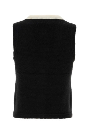 Black alpaca blend vest ALESSANDRA RICH (FABX3961K4437) Black alpaca blend vest ALESSANDRA RICH (FABX3961K4437)