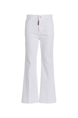 Джинси Super Flared Cropped' білі DSQUARED2 (S72LB0637S39781100)