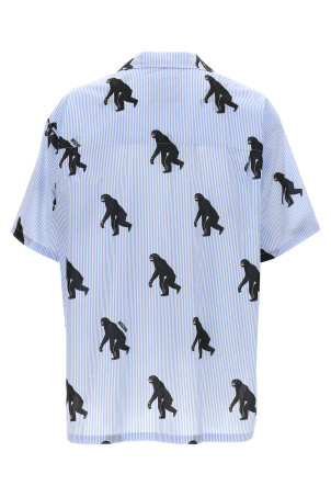 Рубашка с принтом MOSCHINO 'Scimpanzé' СИНИЙ A022602581303 Рубашка с принтом MOSCHINO 'Scimpanzé' СИНИЙ A022602581303