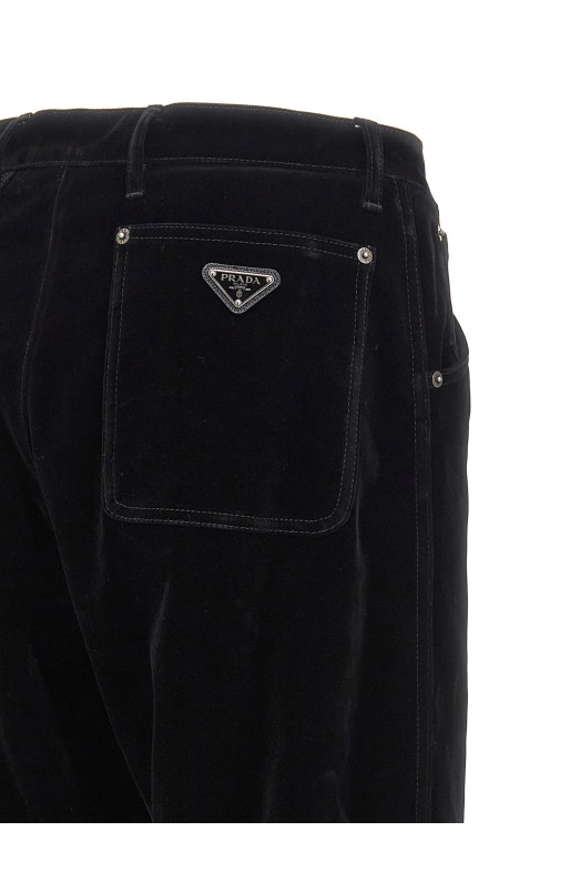 Бархатные брюки Черный PRADA GEP403SOOO12HOF0557 Бархатные брюки Черный PRADA GEP403SOOO12HOF0557