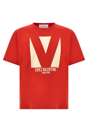 Футболка Valentino Garavani 'Chez Valentino' Красный V3MG16PAQ9157 Футболка Valentino Garavani 'Chez Valentino' Красный V3MG16PAQ9157