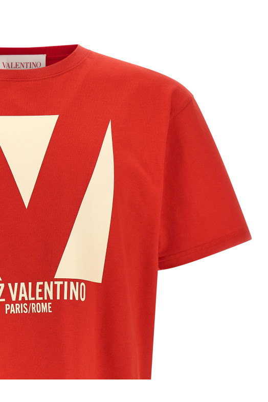Футболка Valentino Garavani 'Chez Valentino' Красный V3MG16PAQ9157 Футболка Valentino Garavani 'Chez Valentino' Красный V3MG16PAQ9157