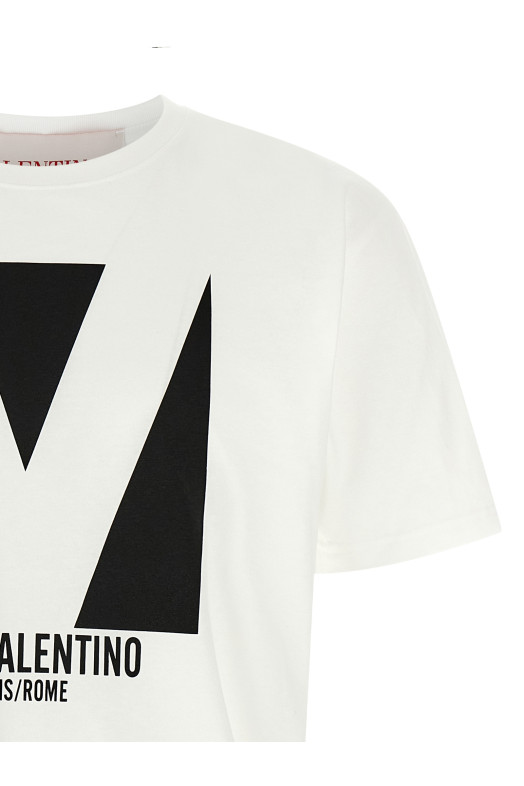 Футболка Valentino Garavani 'Chez Valentino' чорно-сіра V3MG16PAQ9A03 Футболка Valentino Garavani 'Chez Valentino' чорно-сіра V3MG16PAQ9A03