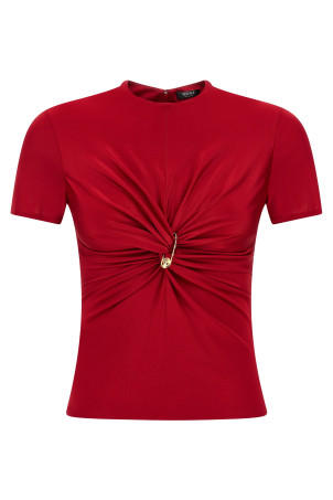 'Safety Pin' top Red 'Safety Pin' top Red