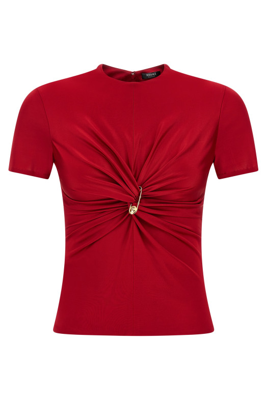 'Safety Pin' top Red 'Safety Pin' top Red