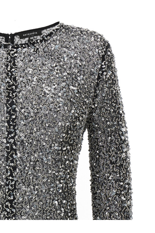 Сукня RETROFÊTE 'Emani' чорна FW237836BLACKSILVER Сукня RETROFÊTE 'Emani' чорна FW237836BLACKSILVER