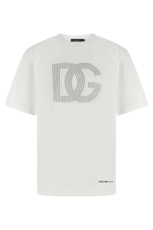 Футболка с логотипом Белая DOLCE & GABBANA G8PN9TG7O4OW0800 Футболка с логотипом Белая DOLCE & GABBANA G8PN9TG7O4OW0800