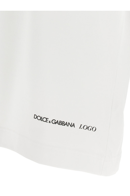 Футболка с логотипом Белая DOLCE & GABBANA G8PN9TG7O4OW0800 Футболка с логотипом Белая DOLCE & GABBANA G8PN9TG7O4OW0800