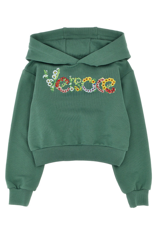 Толстовка с вышивкой Зеленый VERSACE KIDS 10181971A130502GL20 Толстовка с вышивкой Зеленый VERSACE KIDS 10181971A130502GL20