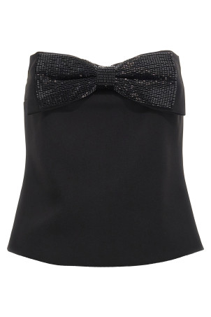 Топ SELF PORTRAIT 'Black Crepe Bandeau' Черный RS25121TABBLACK Топ SELF PORTRAIT 'Black Crepe Bandeau' Черный RS25121TABBLACK