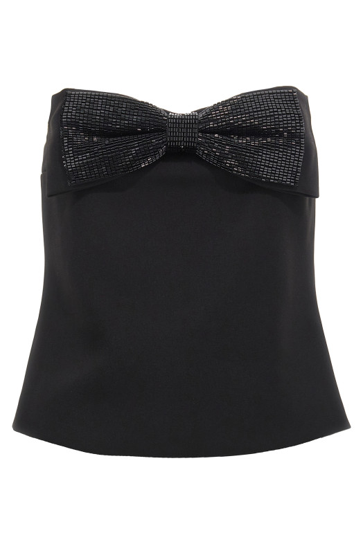 'Black Crepe Bandeau' top Black 'Black Crepe Bandeau' top Black