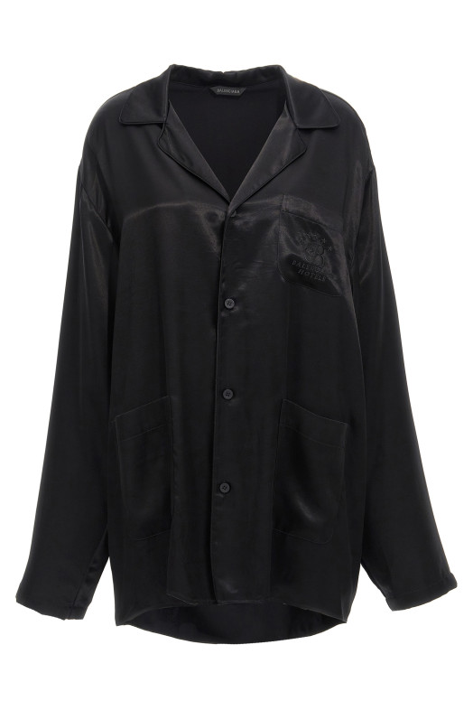 Рубашка с вышивкой Черный BALENCIAGA 818436TLO281000 Рубашка с вышивкой Черный BALENCIAGA 818436TLO281000