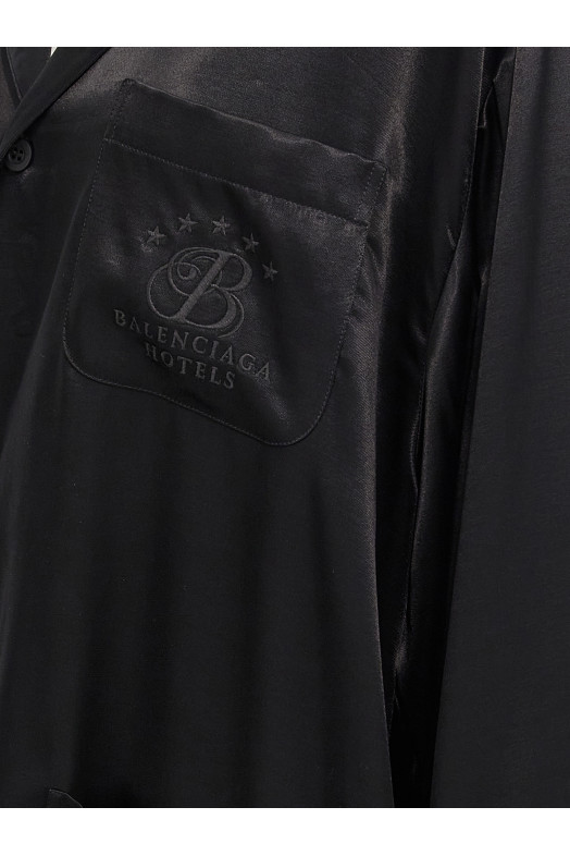 Рубашка с вышивкой Черный BALENCIAGA 818436TLO281000 Рубашка с вышивкой Черный BALENCIAGA 818436TLO281000