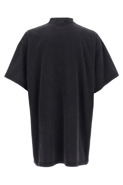 Футболка BALENCIAGA '3B Liquefied' чорна 787349TRVS81013 Футболка BALENCIAGA '3B Liquefied' чорна 787349TRVS81013