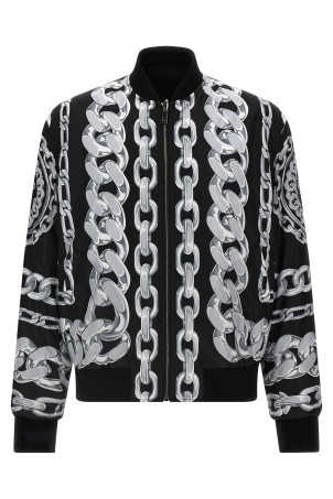Двостороння куртка-бомбер VERSACE 'Medusa Chains' Чорний 10188241A134415B950 Двостороння куртка-бомбер VERSACE 'Medusa Chains' Чорний 10188241A134415B950