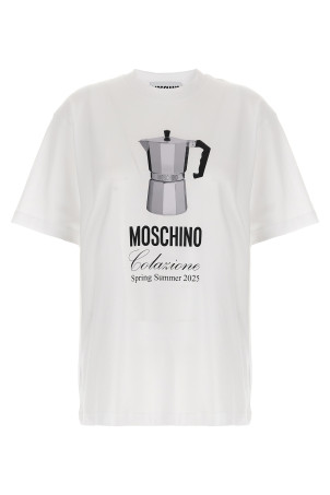 Футболка MOSCHINO 'Breakfast' Белая A070602411001 Футболка MOSCHINO 'Breakfast' Белая A070602411001