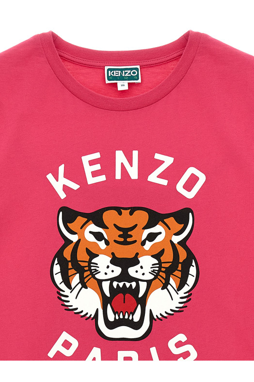 Футболка з логотипом Фуксія KENZO JUNIOR K61054LAMPONE Футболка з логотипом Фуксія KENZO JUNIOR K61054LAMPONE