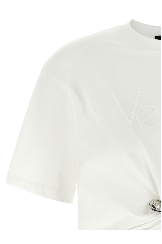 Футболка с вышивкой логотипа Белый VERSACE 10188981A136101W000 Футболка с вышивкой логотипа Белый VERSACE 10188981A136101W000