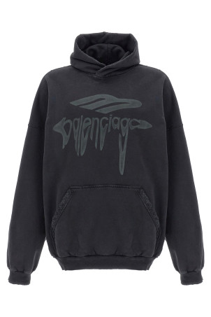Толстовка BALENCIAGA '3B Liquefied' Черный 803265TRVS91013 Толстовка BALENCIAGA '3B Liquefied' Черный 803265TRVS91013
