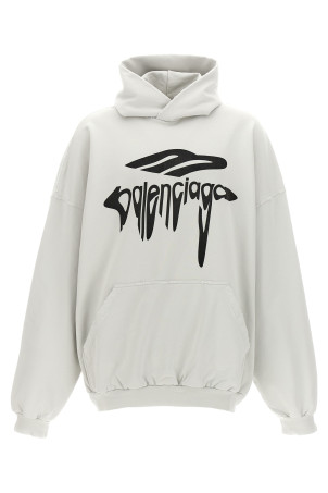 Толстовка BALENCIAGA '3B Liquefied' Белая 803265TRVS99081 Толстовка BALENCIAGA '3B Liquefied' Белая 803265TRVS99081