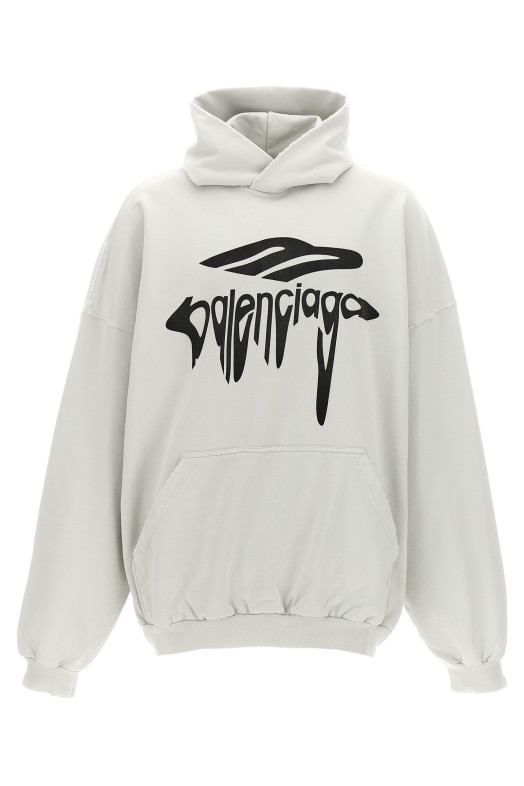 Толстовка BALENCIAGA '3B Liquefied' Белая 803265TRVS99081 Толстовка BALENCIAGA '3B Liquefied' Белая 803265TRVS99081