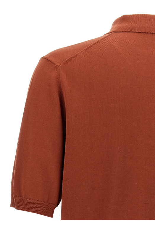 Бавовняна сорочка-поло Коричневий ZANONE 810162ZY318Z5542 Бавовняна сорочка-поло Коричневий ZANONE 810162ZY318Z5542