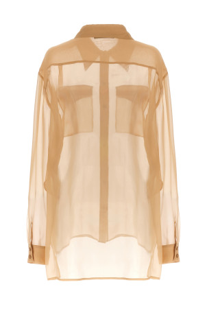 Шифонова сорочка бежевого кольору ALBERTA FERRETTI A021616140018 Шифонова сорочка бежевого кольору ALBERTA FERRETTI A021616140018