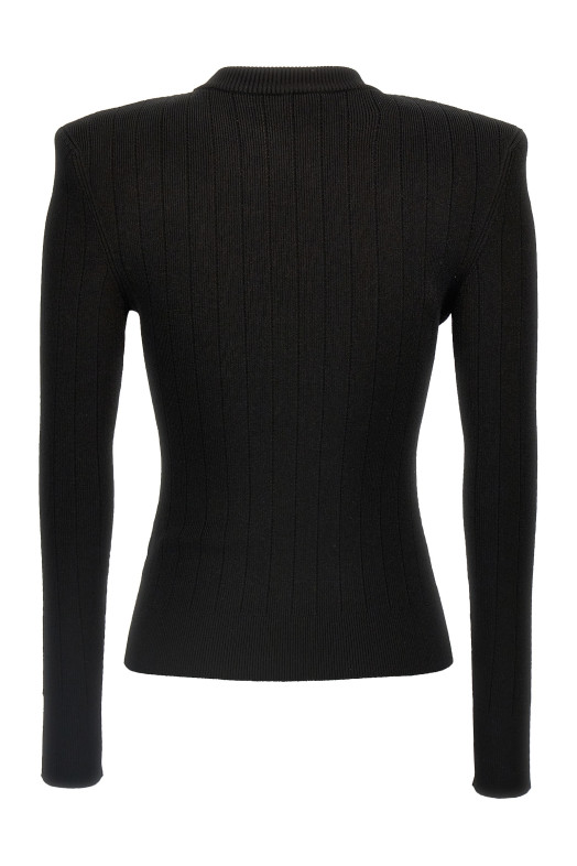 Светр BALMAIN 'Chiocciola' Чорний EF1KD001KB070PA Светр BALMAIN 'Chiocciola' Чорний EF1KD001KB070PA