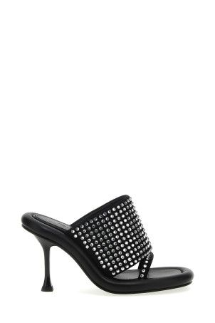 Bumber crystal' mules Black