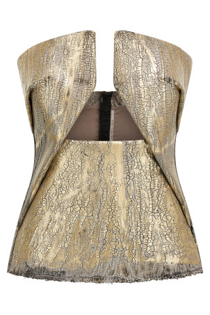 Золотий топ RICK OWENS 'Woven Prong' RP01E7130SGMC02 Золотий топ RICK OWENS 'Woven Prong' RP01E7130SGMC02