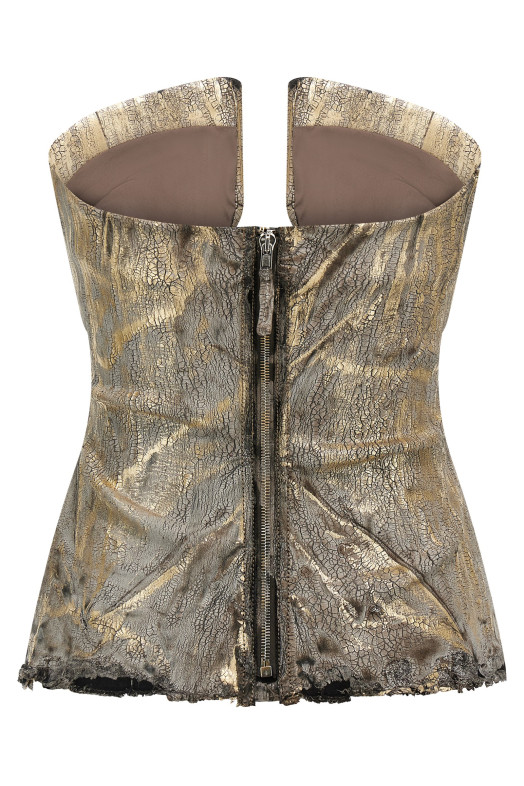 'Woven Prong' top Gold 'Woven Prong' top Gold