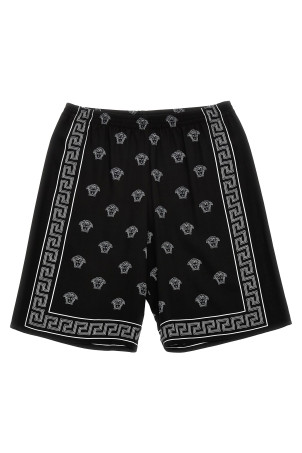 Шорти-бермуди VERSACE KIDS 'Medusa Bandana' чорно-сірі 10182681A130575B040 Шорти-бермуди VERSACE KIDS 'Medusa Bandana' чорно-сірі 10182681A130575B040