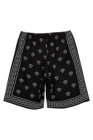 Шорти-бермуди VERSACE KIDS 'Medusa Bandana' чорно-сірі 10182681A130575B040 Шорти-бермуди VERSACE KIDS 'Medusa Bandana' чорно-сірі 10182681A130575B040