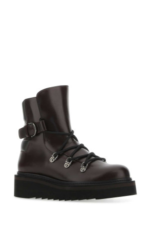 Aubergine leather Elimo ankle boots SALVATORE FERRAGAMO (01D9517567741C) Aubergine leather Elimo ankle boots SALVATORE FERRAGAMO (01D9517567741C)