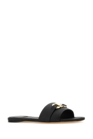 Чорні шкіряні тапочки Gancini Чорні SALVATORE FERRAGAMO (01G9977696361C) Чорні шкіряні тапочки Gancini Чорні SALVATORE FERRAGAMO (01G9977696361C)