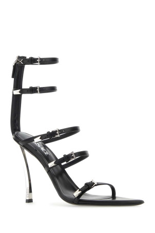 Чорні шкіряні сандалі VERSACE (1009996DVT2P) Чорні шкіряні сандалі VERSACE (1009996DVT2P)