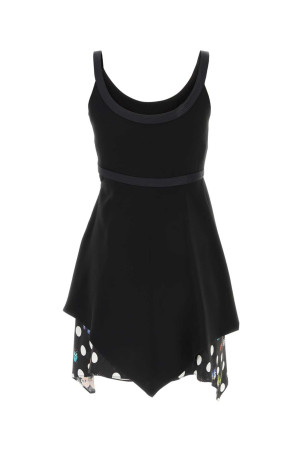 Black acetate blend mini dress VERSACE (10105541A08266) Black acetate blend mini dress VERSACE (10105541A08266)
