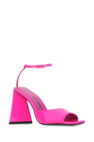 Fluo pink leather Piper sandals White THE ATTICO (231WS599E056) Fluo pink leather Piper sandals White THE ATTICO (231WS599E056)