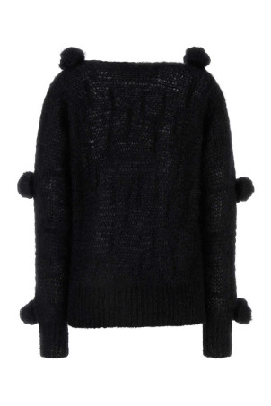 Свитер из черной мохеровой смеси BLUMARINE (4M070A) Свитер из черной мохеровой смеси BLUMARINE (4M070A)