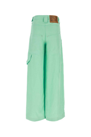 Широкие брюки из твила мятно-зеленого цвета STELLA McCARTNEY (6400853BU382) Широкие брюки из твила мятно-зеленого цвета STELLA McCARTNEY (6400853BU382)